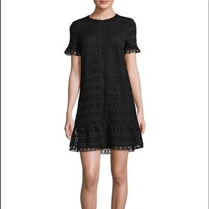 Kate Spade Black Mixed Lace Shift Dress